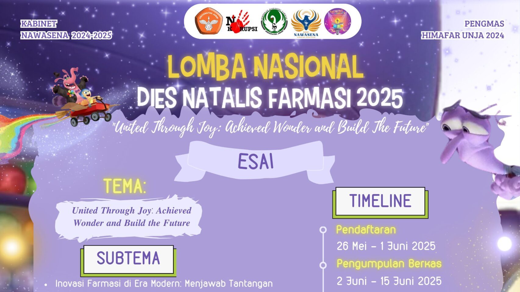 LOMBA NASIONAL PRE-EVENT DIES NATALIS FARMASI UNJA 2025 RESMI DIBUKA!